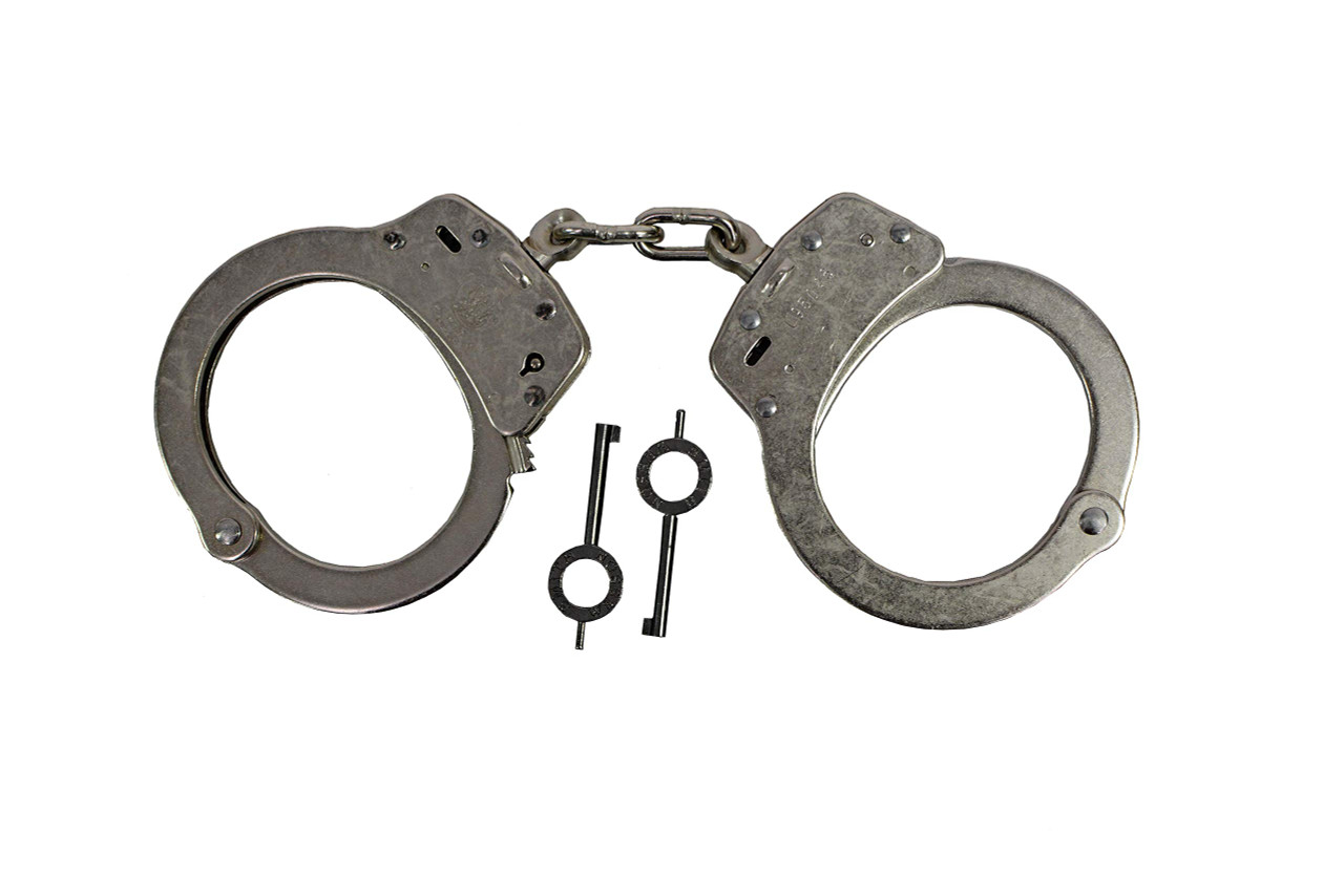 Smith & Wesson Model 100 Chain-Linked Handcuffs & Keys M100 Cuffs