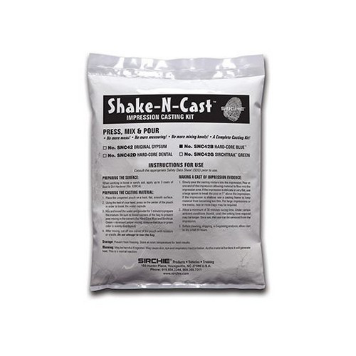 Sirchie Shake-N-Cast Hardcore Dental Stone Impression Casting Kit, Blue ...