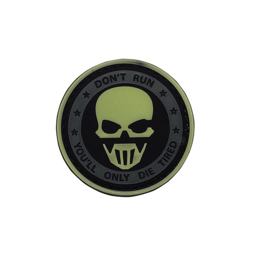 5ive Star Gear 6733000 Don't Run Ghost Night Glow Morale Patch, 2.25"
