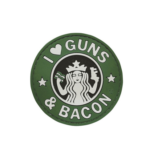5ive Star Gear 6713000 I Love Guns & Bacon Morale Patch, 2.25"