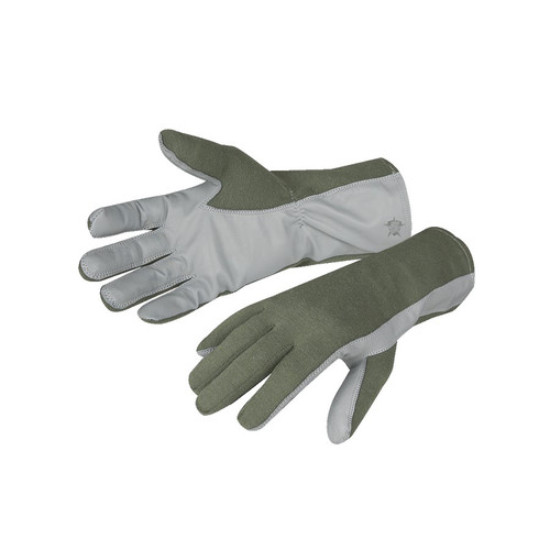 5ive Star Gear Nomex/Leather Flight Gloves, Sage Green
