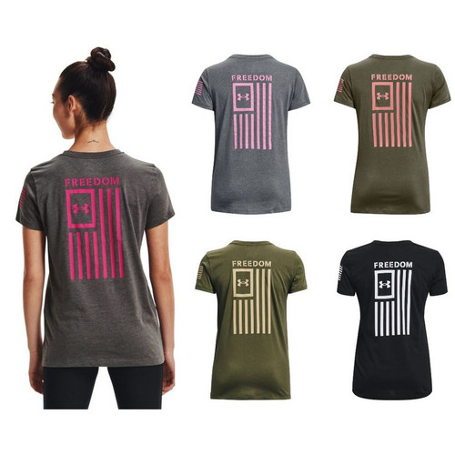 Under Armour 1370814 Women's UA Freedom Flag T-Shirt