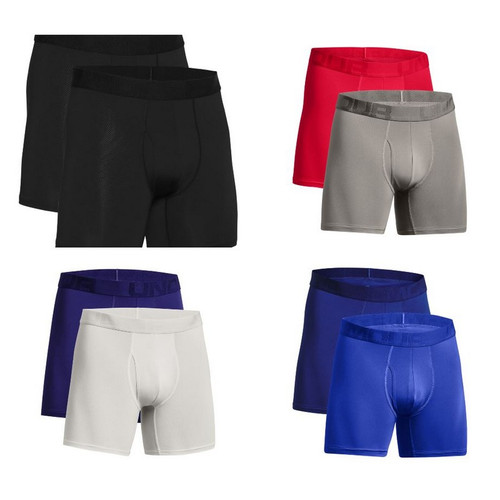 Under Armour 1363623 Men's UA Tech Mesh 6" Boxerjock (2-Pack)