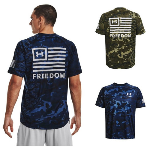 Under Armour 1377055 Men's UA Freedom Flag Tech T-Shirt