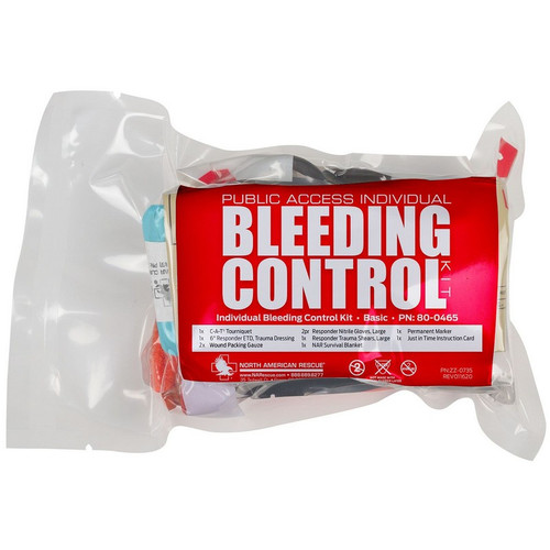 North American Rescue 80-0465 Individual Bleeding Control Kit - Basic - Vacuum Sealed