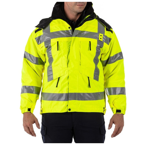 5.11 Tactical 48033 Men's 3-in-1 Reversible High-Visibility Parka, Hi-Vis Yellow