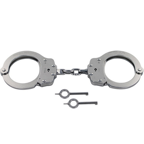 Peerless Model 700C Chain-Linked Handcuffs & Keys 700N Cuffs - Push Pin Lock