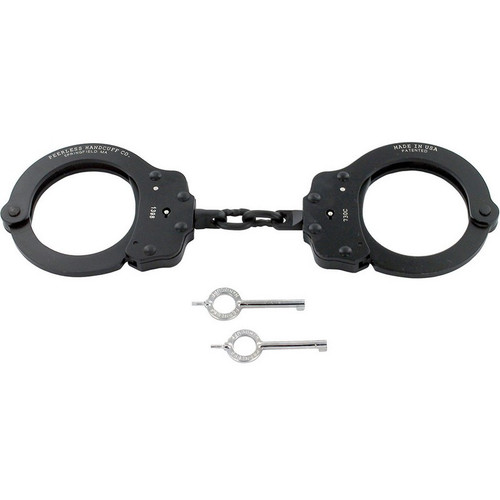 Peerless Model 730C Superlite Aluminum Chain-Linked Handcuffs & Keys - Push Pin