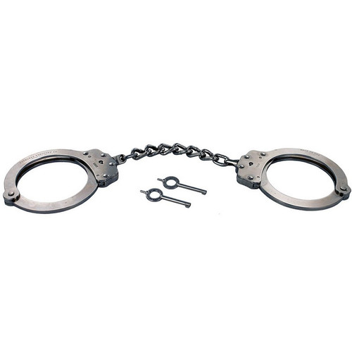 Peerless Model 700C-6X Chain-Linked Handcuffs & Keys w/ Eight Links, Nickel