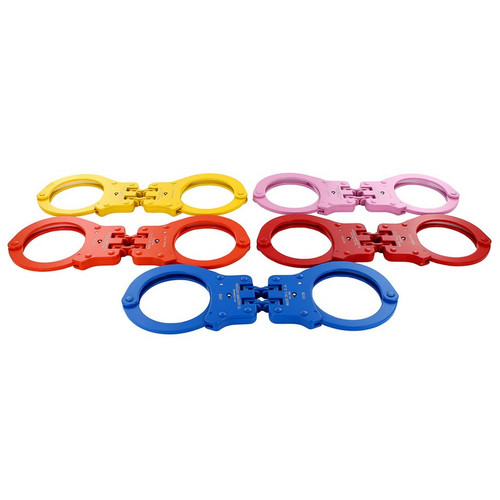 Peerless Model 850C Hinge-Linked Colored Handcuffs & Keys, Colored Finishes