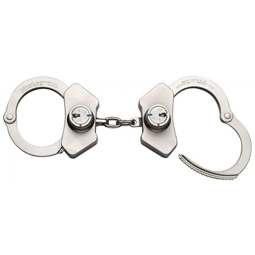 Peerless Model 710C High Security Chain-Linked Handcuffs & Keys, Nickel