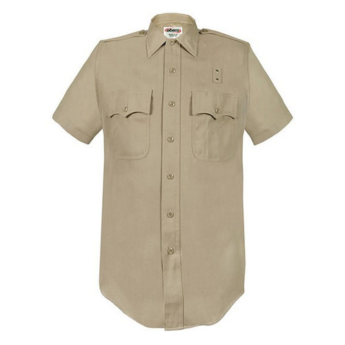 Elbeco 5030 Men's LA County Sheriff & California Highway Patrol Short Sleeve Poly/Wool Shirt, Silver Tan