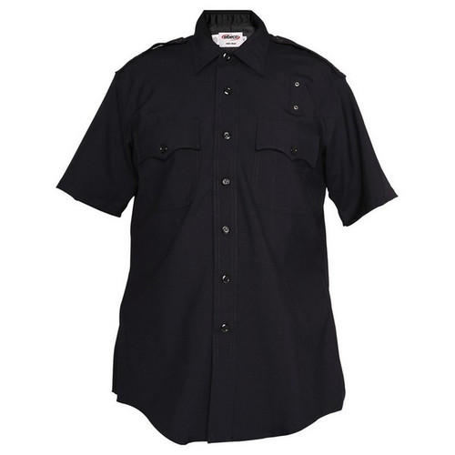 Elbeco 4237 Men's LAPD Short Sleeve 100% Wool Shirt, Midnight Navy