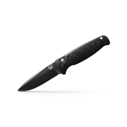 Benchmade 4300BK CLA Auto Folding Knife 3.4" Drop Point Blade, Black Contoured G10 Handle