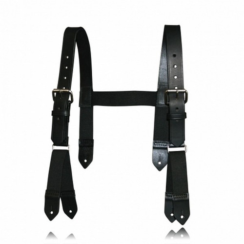 Boston Leather Model 9178 Firefighter’s H-Back Suspenders, Button Attachment