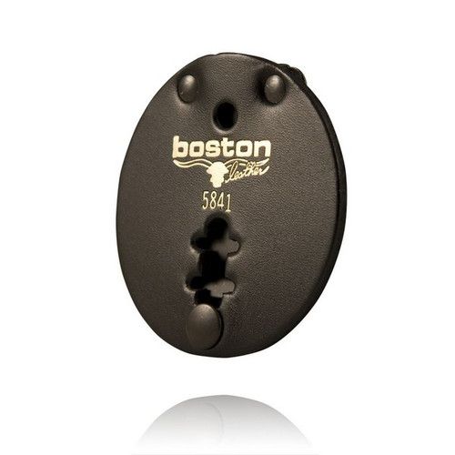 Boston Leather Model 5841C Circle Badge Holder w/ Clip Back Boston Leather Model 5841C Circle Badge Holder w/ Clip Back