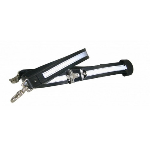 Boston Leather Model 6542R Firefighter's Radio Strap w/ Motorola Clip, 1/2" Reflective Ribbon