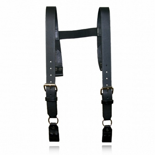 Boston Leather Model 9179 Firefighter’s H-Back Suspenders, Loop Attachment, Black, Plain, Regular