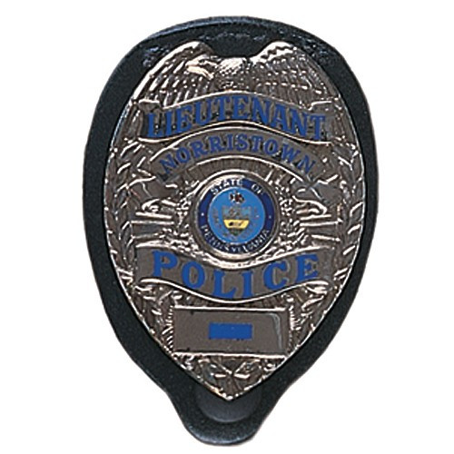 Gould & Goodrich B576 Leather Clip-On Oval Badge Holder