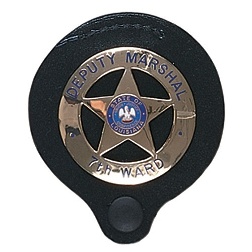 Gould & Goodrich B575 Leather Clip-On Round Badge Holder