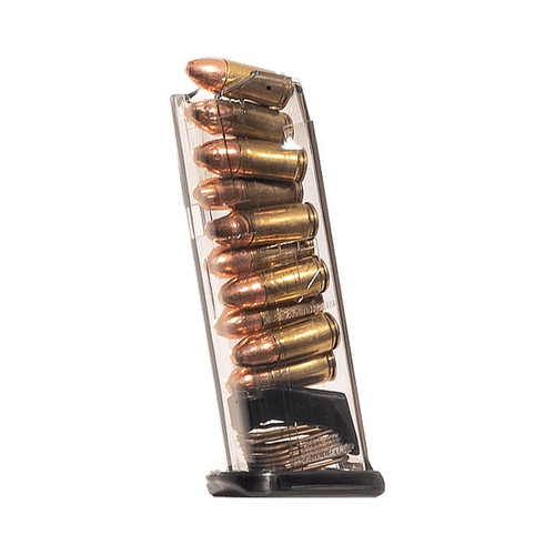 Elite Tactical Systems GLK-43X Standard 10 Round Mag 9mm Luger Magazine for Glock 43X 48, Clear Polymer