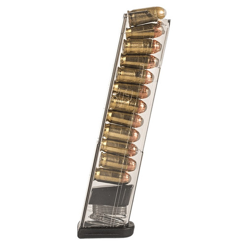 Elite Tactical Systems GLK-42-12 12 Round Mag .380 Caliber Magazine for Glock 42, Clear Polymer