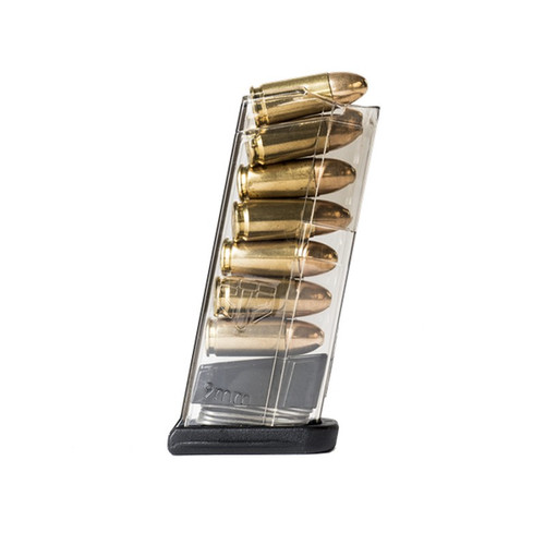 Elite Tactical Systems GLK-43 7 Round Mag 9mm Luger Magazine for Glock 43, Clear Polymer