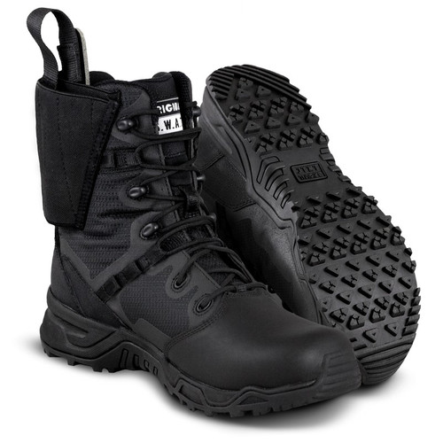 Original S.W.A.T. 177901 Alpha Defender 8" Polishable Toe Tactical Boots w/ Integrated Holster