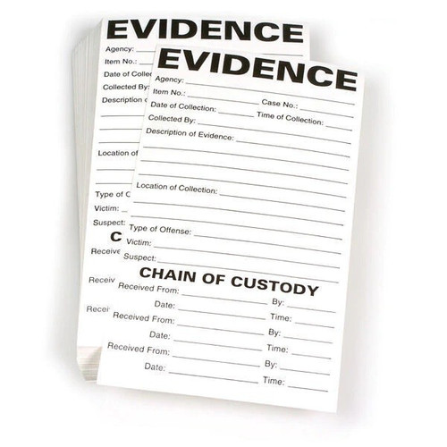 Lightning Powder SAE-400 Evidence/Chain of Custody Label, 3.5" x 6.5" (100 Pack)