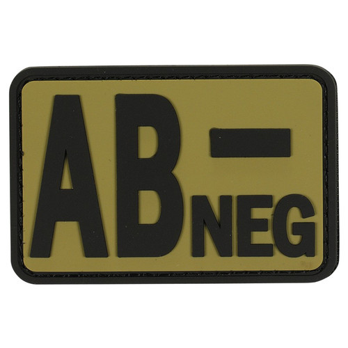 Voodoo Tactical 07-0998 Rubber "AB Negative" Blood Type Patch Voodoo Tactical 07-0998 Rubber "AB Negative" Blood Type Patch