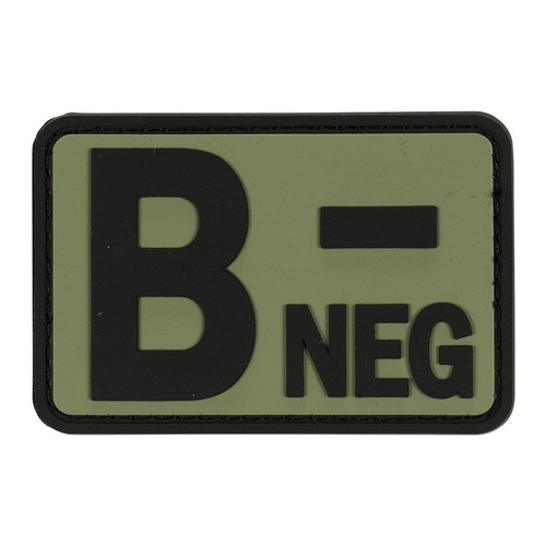 Voodoo Tactical 07-0994 Rubber "B Negative" Blood Type Patch Voodoo Tactical 07-0994 Rubber "B Negative" Blood Type Patch