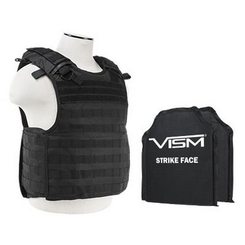 NcStar BSLCVPCVQR2964 Quick Release Plate Carrier w/ Level IIIA Soft Ballistic Panels Shooter's Cut - 11" x 14"