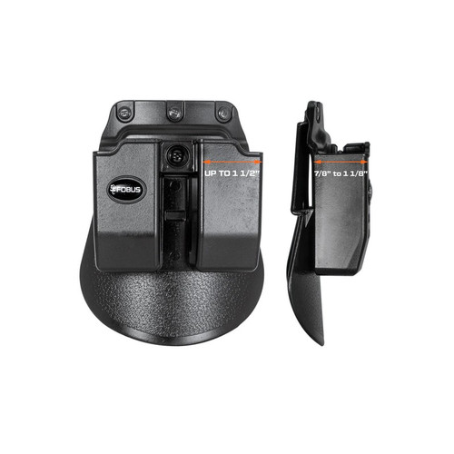 Fobus 6945GNDRP Evolution Double Ambidextrous Roto-Paddle Magazine Pouch for Glock .45 Double-Stack