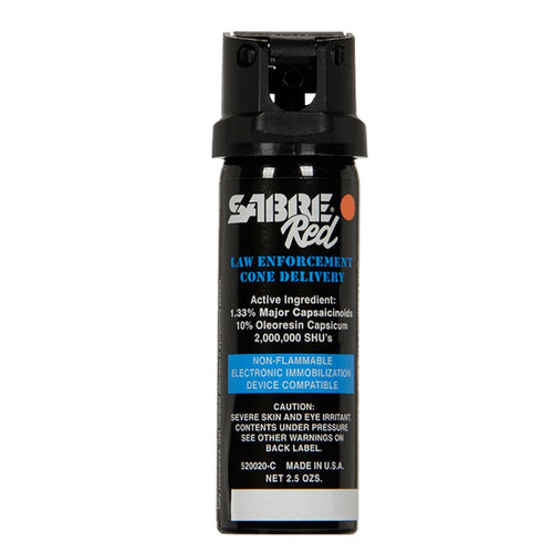 Sabre Red 520020-C Cone Delivery (MK-3.5) Pepper Spray, 1.33% MC, 2.5 Ounces