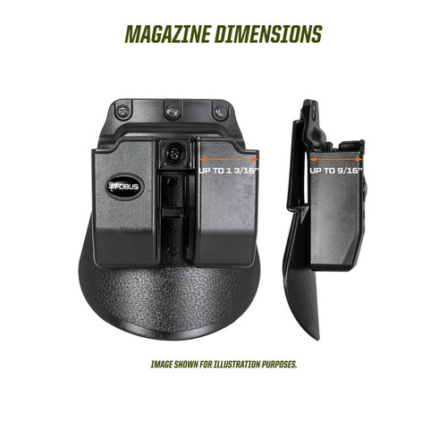 Fobus 6922P Double Ambidextrous Paddle Magazine Pouch for .22/.380 Single-Stack