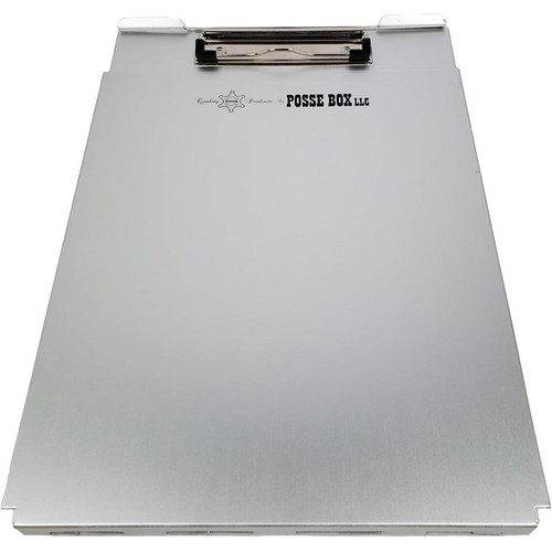 Posse Box SSA-45 Aluminum Top-Opening Flip-Cover Two-Compartment Style A Clipboard - 12.5" x 9.25" x 0.88"