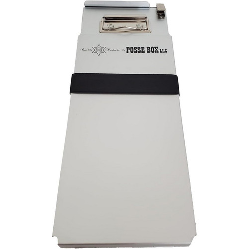 Posse Box CHP-50 Aluminum Top-Opening Flip-Cover Two-Compartment Clipboard Cite Book Caddy - 12.5" x 5.00" x 1"
