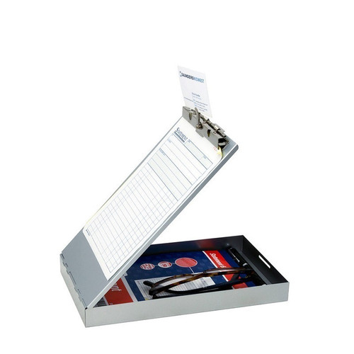 Saunders 00213 Redi-Rite Top-Open Aluminum 1" Storage Memo Clipboard, Silver, 6.25" x 10.20"