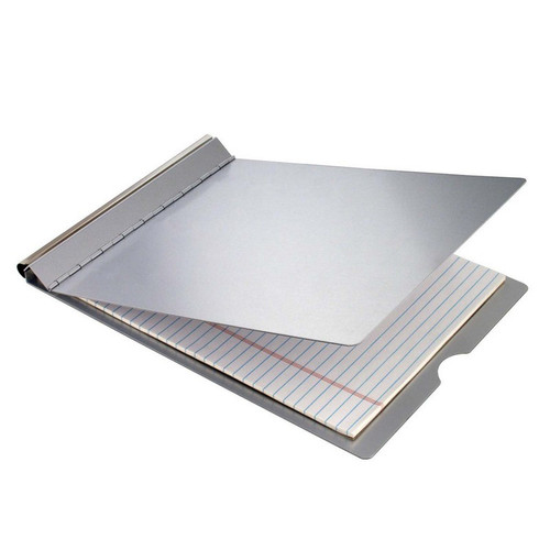 Saunders 16507 Recycled Aluminum Springback Bottom-Open Sheet Holder, Letter/A4 Size, Spring Clamp, Silver 9.00" x 12.75" Saunders 16507 Recycled Aluminum Springback Bottom-Open Sheet Holder, Letter/A4 Size, Spring Clamp, Silver 9.00" x 12.75"