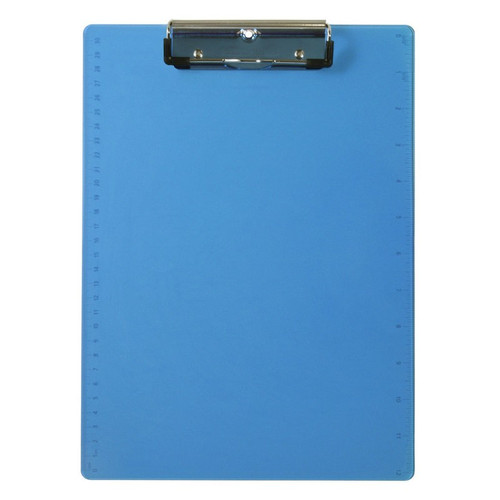 Saunders Acrylic Clipboard, Letter/A4 Size, Low Profile Clip, Inch/Metric Ruler Edges, 9.00" x 12.50"