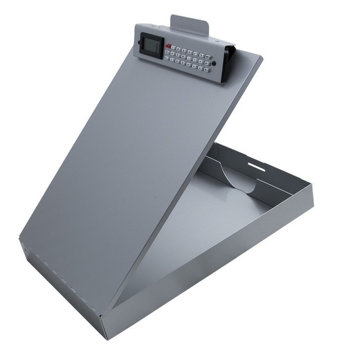 Saunders 11025 Recycled Aluminum Redi-Rite w/ Calculator Top-Open Storage Clipboard, Letter/A4 Size, High Capacity Clip, Silver, 9.00" x 14.25"