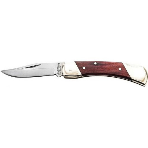 Uncle Henry LB3 Brown Bear Lockback Folding Pocket Knife 2.20" 7Cr17MoV High Carbon Stainless Steel Blade, Wood Handle