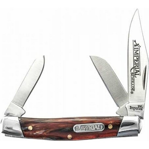 Imperial IMP15S Stockman Folding Pocket Knife 2.50" 3Cr13 Stainless Steel Blade, POM Handle