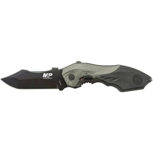 Smith & Wesson SWMP5L M&P® M.A.G.I.C.® Assisted Opening Liner Lock Folding Knife 3.50" 4034 Stainless Steel Straight Edge Blade, Aluminum Handle