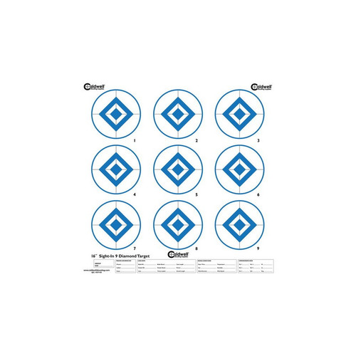 Caldwell 966893 Hi Contast Blue 16" Sight-In 9 Diamond Targets (10 Pack)