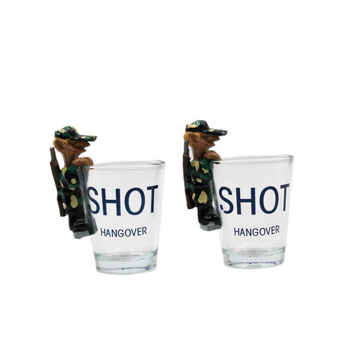 Caliber Gourmet CBG-SG-1058 Shot Hangover Shot Glass, Set of 2