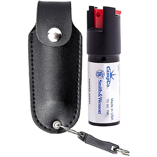 Smith & Wesson SWP-1203 1/2 oz Pepper Spray w/ Leather Holster