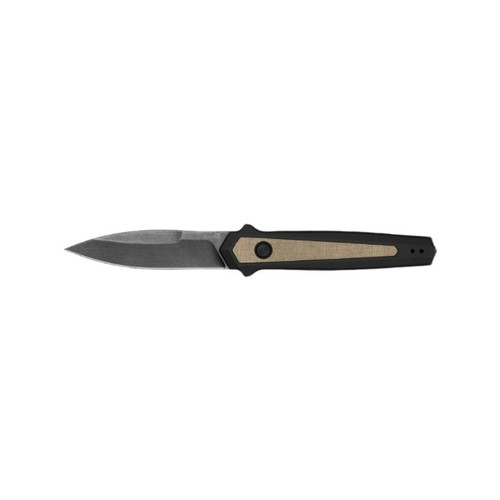 Kershaw 7950 Launch 15 Automatic Folding Knife 3.5" CPM MagnaCut Spear Point Plain Edge Blade, Tan & Black Anodized Handle