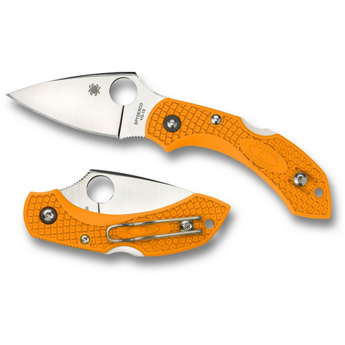 Spyderco C28POR2 Dragonfly 2 Folding Knife 2.30" VG-10 Plain Edge Blade, Orange Handle