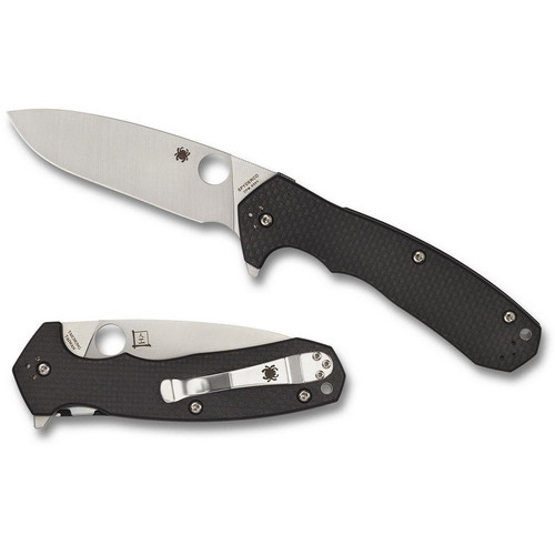 Spyderco C234CFP Amalgam Folding Knife 3.80" CPM-S30V Plain Edge Blade, Carbon Fiber/G-10 Handle